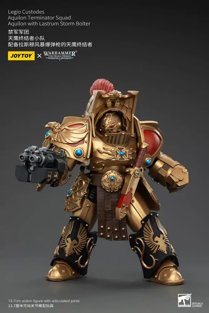 Warhammer The Horus Heresy Akční figurka 1/18 Legio Custodes Aquilon Terminator Squad Aquilon s Lastrum Storm Bolter 14 cm fotografii produktu