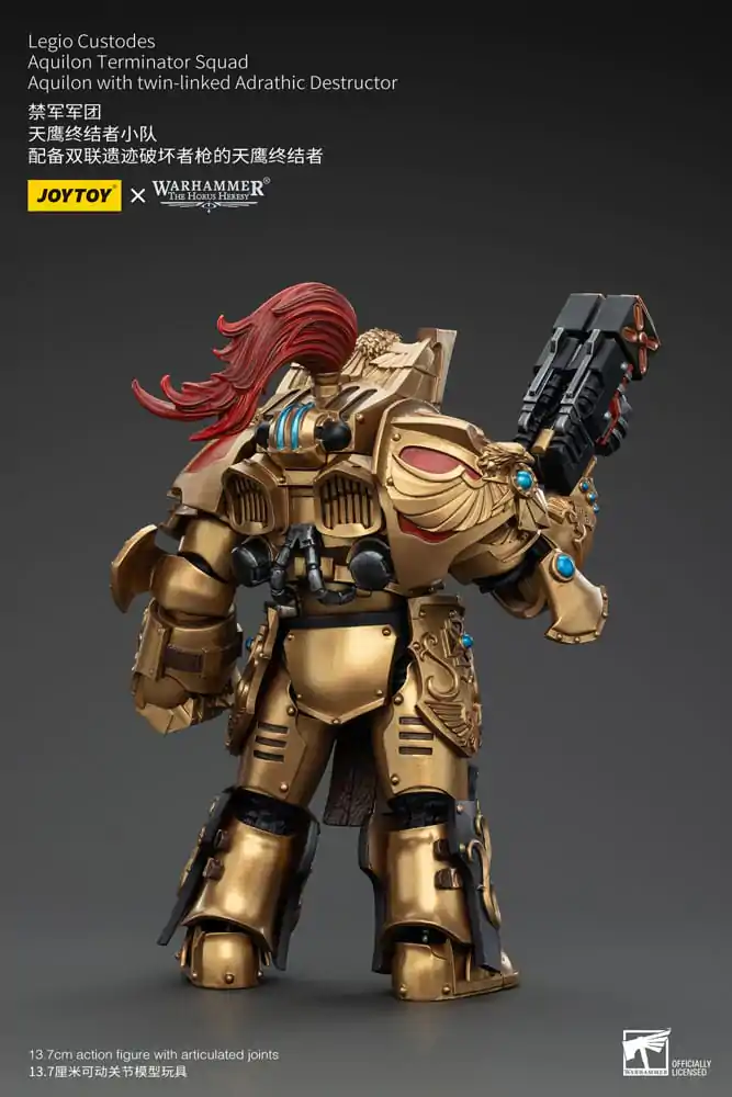 Warhammer The Horus Heresy akční figurka 1/18 Legio Custodes Aquilon Terminator Squad Aquilon s dvojitým Adrathic Destructorem 14 cm fotografii produktu