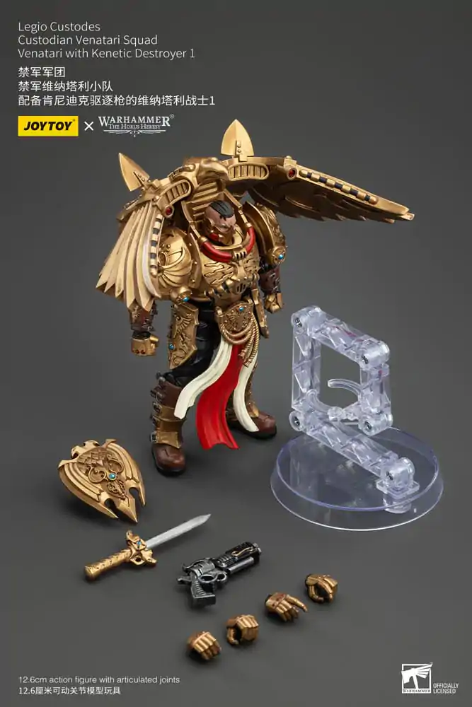 Warhammer The Horus Heresy akční figurka 1/18 Legio Custodes Custodian Venatari Squad Venatari s Kenetic Destroyer 1 13 cm fotografii produktu