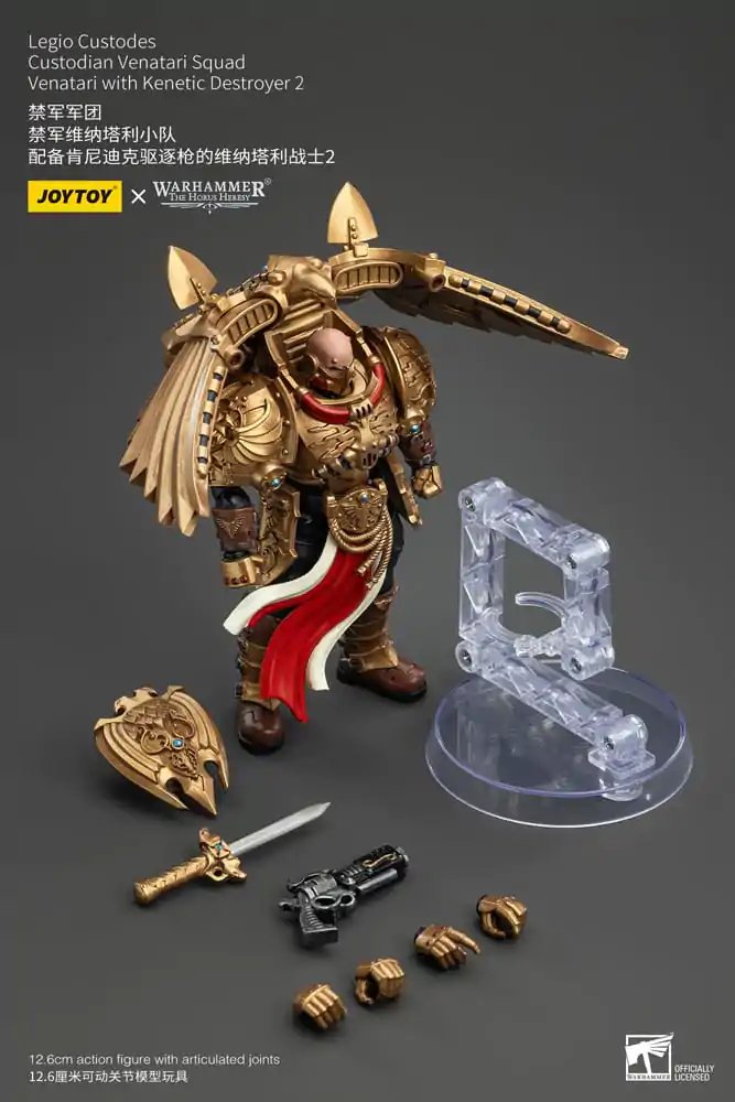 Warhammer The Horus Heresy akční figurka 1/18 Legio Custodes Custodian Venatari Squad Venatari s Kenetic Destroyer 2 13 cm fotografii produktu