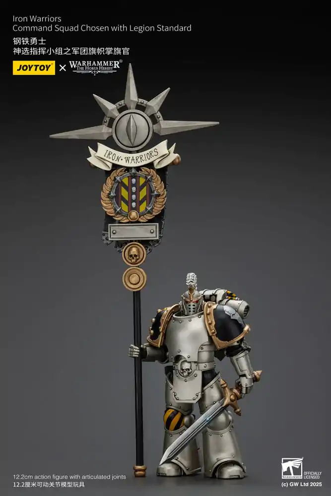 Warhammer The Horus Heresy Akční figurka 1/18 lron Warriors Command Squad Chosen with Legion Standard 12 cm fotografii produktu