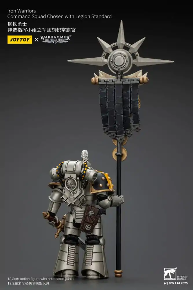 Warhammer The Horus Heresy Akční figurka 1/18 lron Warriors Command Squad Chosen with Legion Standard 12 cm fotografii produktu
