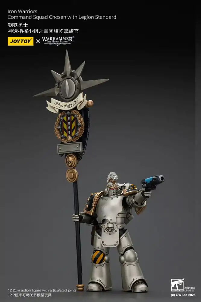 Warhammer The Horus Heresy Akční figurka 1/18 lron Warriors Command Squad Chosen with Legion Standard 12 cm fotografii produktu