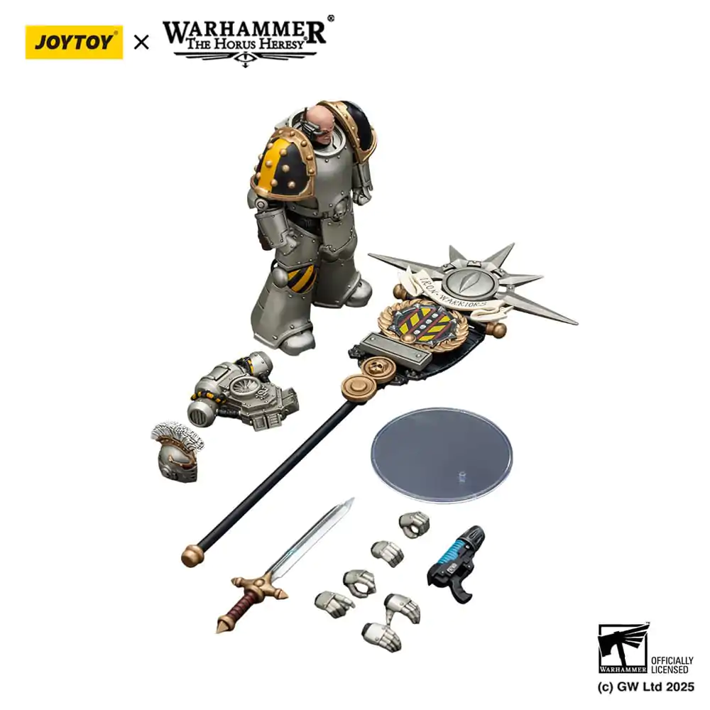 Warhammer The Horus Heresy Akční figurka 1/18 lron Warriors Command Squad Chosen with Legion Standard 12 cm fotografii produktu