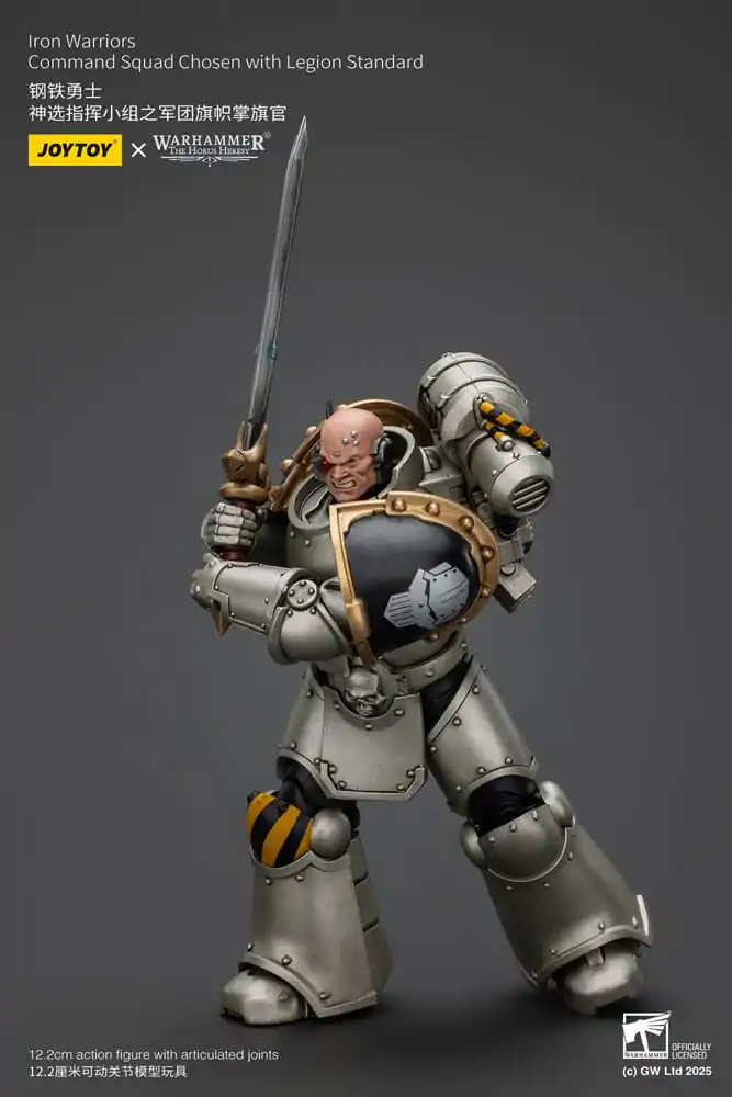 Warhammer The Horus Heresy Akční figurka 1/18 lron Warriors Command Squad Chosen with Legion Standard 12 cm fotografii produktu