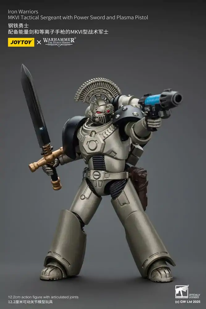 Warhammer The Horus Heresy Akční figurka 1/18 Iron Warriors MKVI Tactical Sergeant with Power Sword and Plasma Pistol 12 cm fotografii produktu