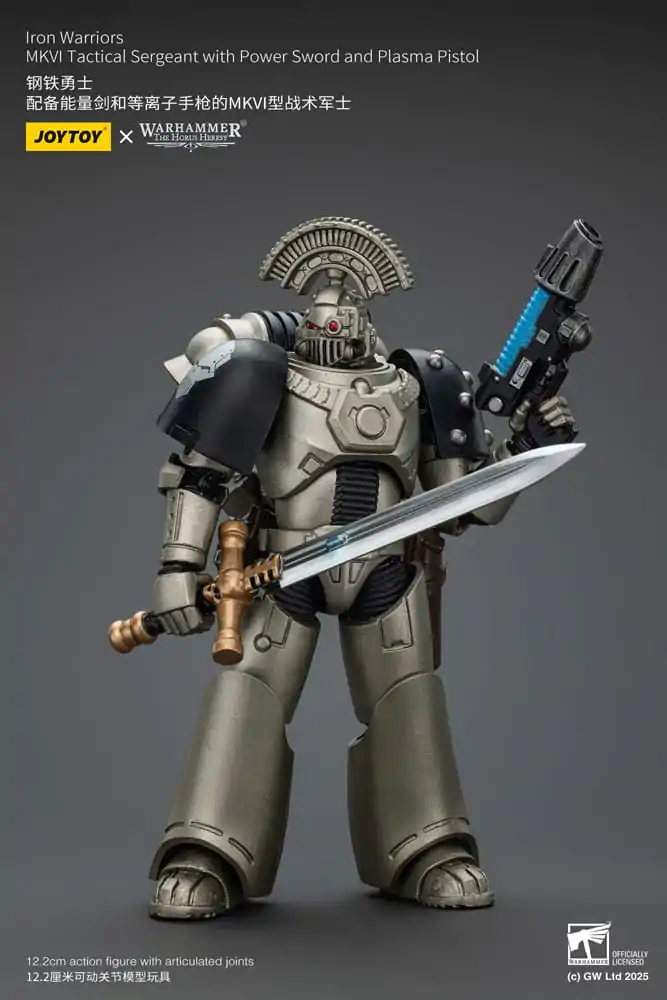 Warhammer The Horus Heresy Akční figurka 1/18 Iron Warriors MKVI Tactical Sergeant with Power Sword and Plasma Pistol 12 cm fotografii produktu