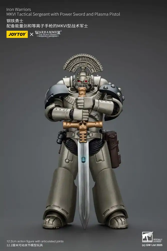 Warhammer The Horus Heresy Akční figurka 1/18 Iron Warriors MKVI Tactical Sergeant with Power Sword and Plasma Pistol 12 cm fotografii produktu
