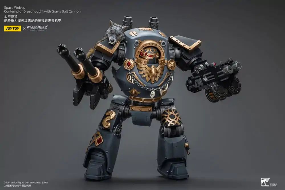 Akční figurka Warhammer The Horus Heresy 1/18 Space Wolves Contemptor Dreadnought s Gravis Bolt Cannon 12 cm fotografii produktu