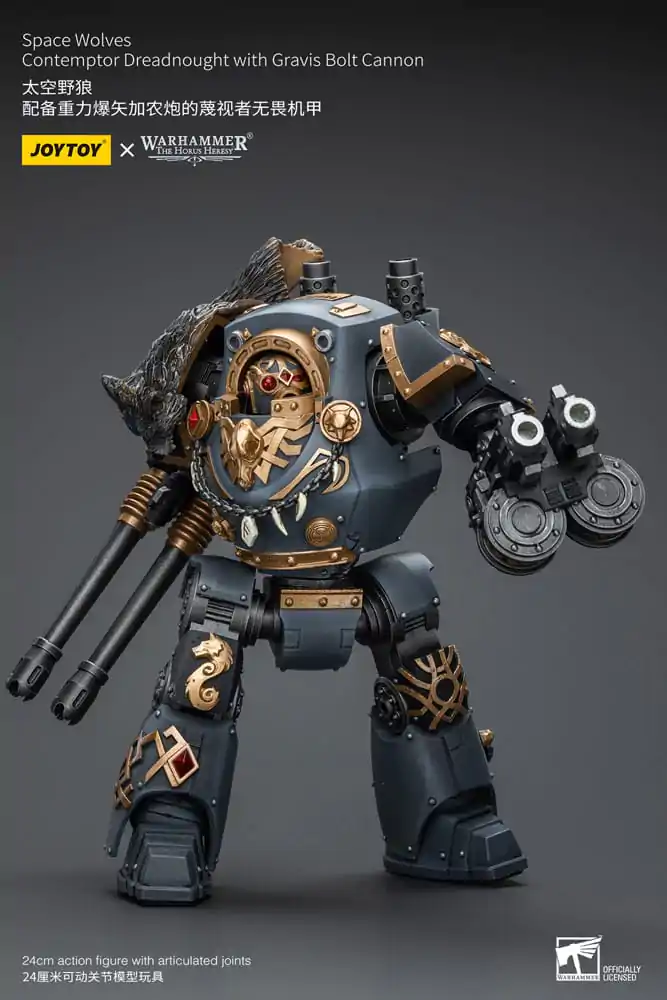 Akční figurka Warhammer The Horus Heresy 1/18 Space Wolves Contemptor Dreadnought s Gravis Bolt Cannon 12 cm fotografii produktu