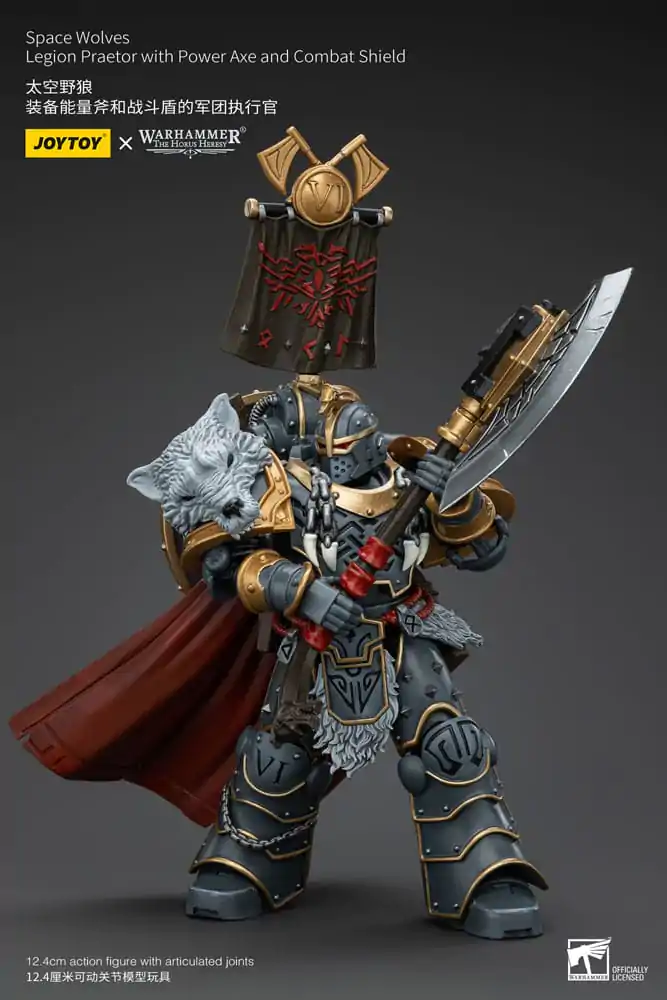 Warhammer The Horus Heresy akční figurka 1/18 Space Wolves Legion Praetor s Power Axe a bojovým štítem 12 cm fotografii produktu