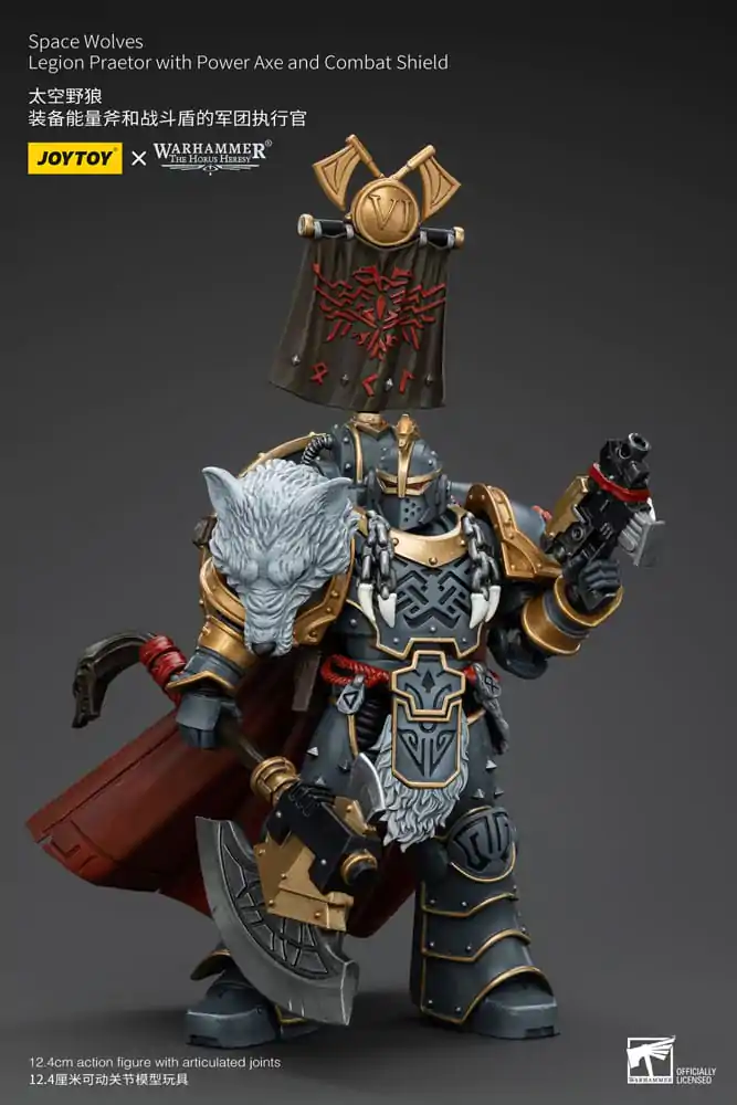 Warhammer The Horus Heresy akční figurka 1/18 Space Wolves Legion Praetor s Power Axe a bojovým štítem 12 cm fotografii produktu