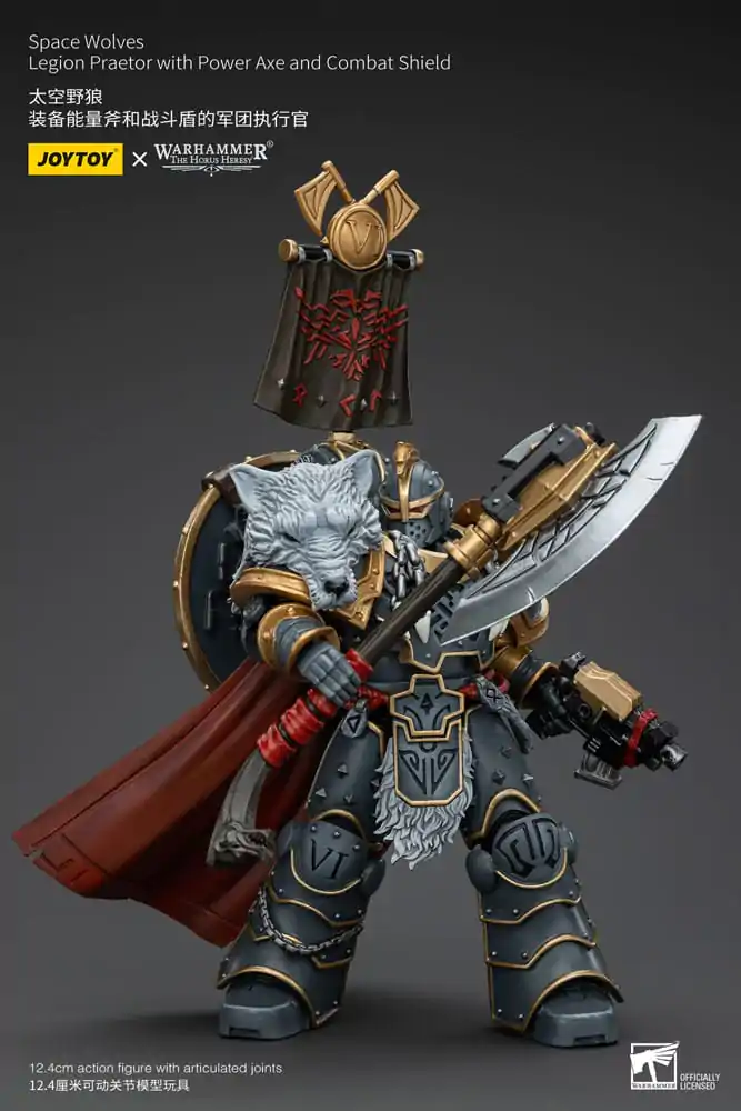 Warhammer The Horus Heresy akční figurka 1/18 Space Wolves Legion Praetor s Power Axe a bojovým štítem 12 cm fotografii produktu