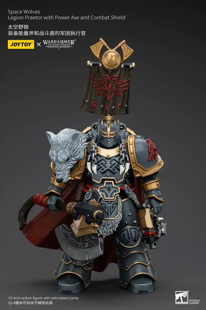 Warhammer The Horus Heresy akční figurka 1/18 Space Wolves Legion Praetor s Power Axe a bojovým štítem 12 cm fotografii produktu