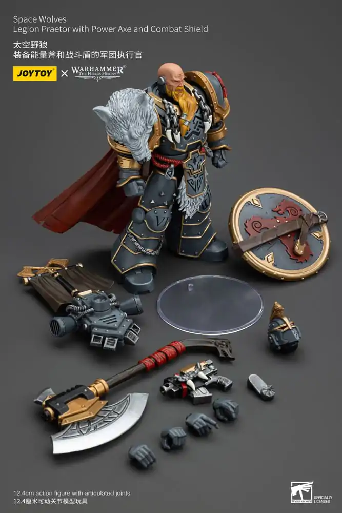 Warhammer The Horus Heresy akční figurka 1/18 Space Wolves Legion Praetor s Power Axe a bojovým štítem 12 cm fotografii produktu