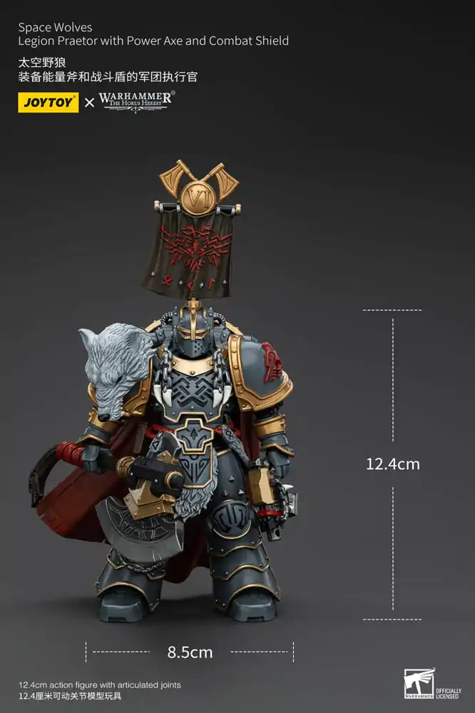 Warhammer The Horus Heresy akční figurka 1/18 Space Wolves Legion Praetor s Power Axe a bojovým štítem 12 cm fotografii produktu