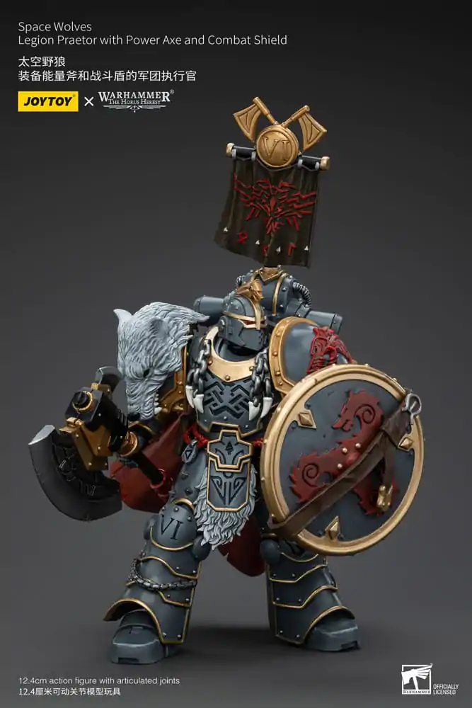 Warhammer The Horus Heresy akční figurka 1/18 Space Wolves Legion Praetor s Power Axe a bojovým štítem 12 cm fotografii produktu