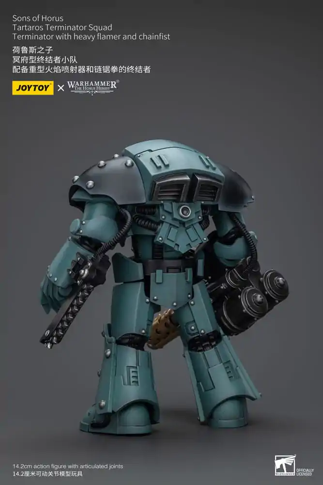 Warhammer The Horus Heresy akční figurka 1/18 Tartaros Terminator Squad terminátor s těžkým plamenometem a řetězovou pěstí 12 cm fotografii produktu