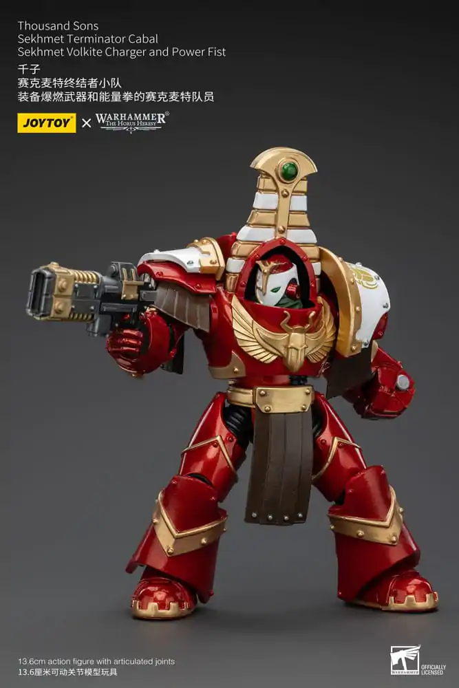 Warhammer The Horus Heresy akční figurka 1/18 Thousand Sons Sekhmet Terminator Cabal Sekhmet Volkite Charger a Power Fist 14 cm fotografii produktu