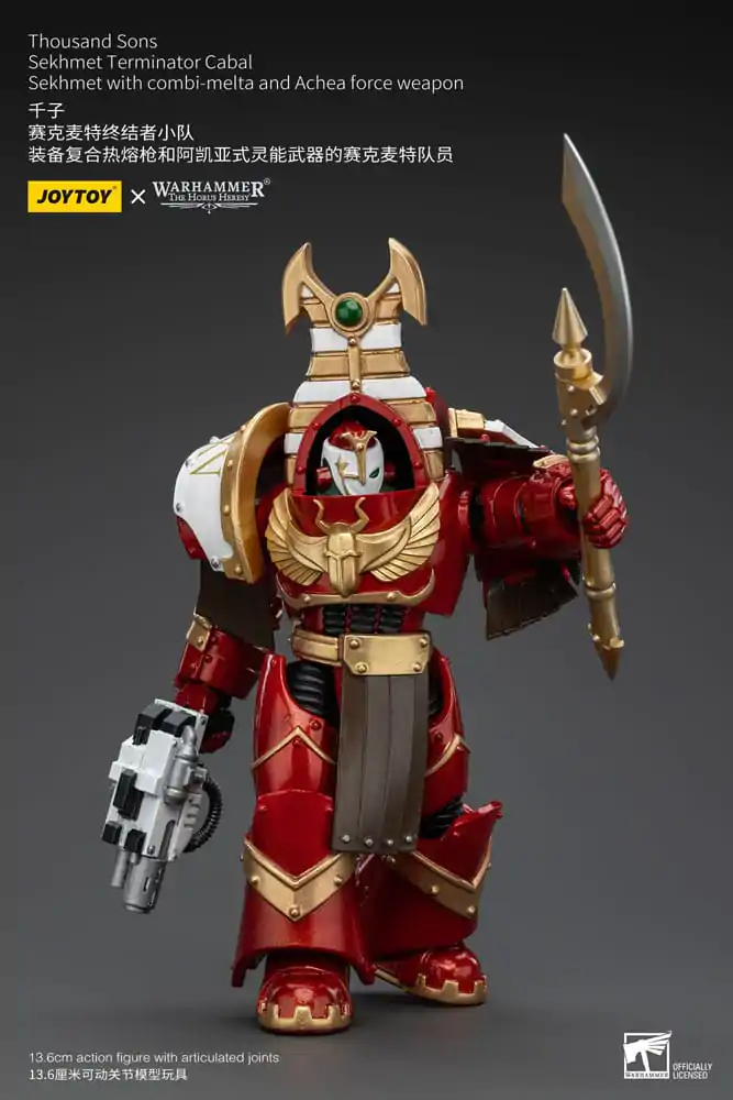 Warhammer The Horus Heresy akční figurka 1/18 Thousand Sons Sekhmet Terminator Cabal Sekhmet s Combi-Melta a Achea Force Weapon 14 cm fotografii produktu