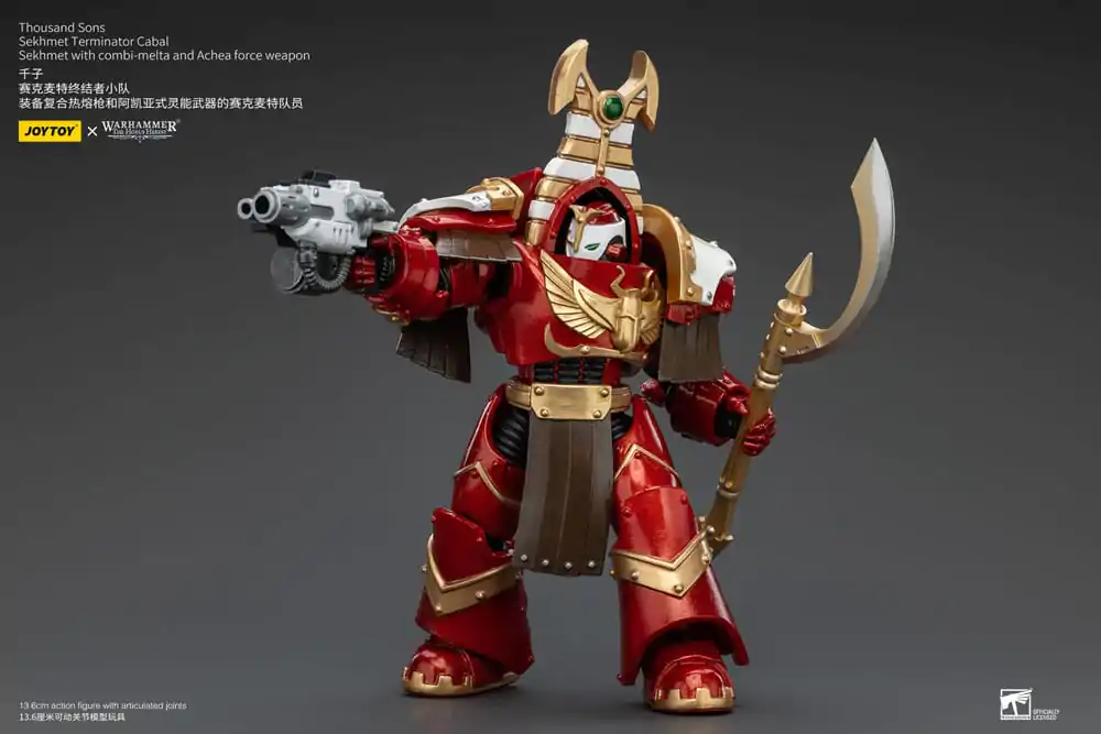 Warhammer The Horus Heresy akční figurka 1/18 Thousand Sons Sekhmet Terminator Cabal Sekhmet s Combi-Melta a Achea Force Weapon 14 cm fotografii produktu