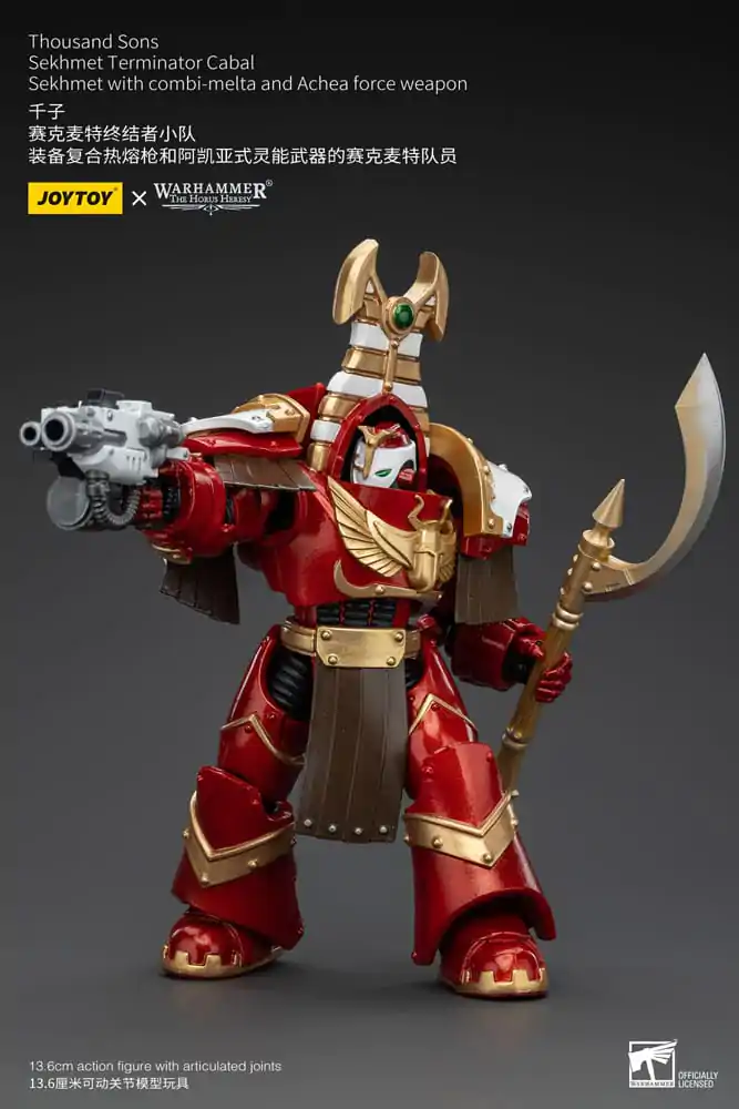 Warhammer The Horus Heresy akční figurka 1/18 Thousand Sons Sekhmet Terminator Cabal Sekhmet s Combi-Melta a Achea Force Weapon 14 cm fotografii produktu