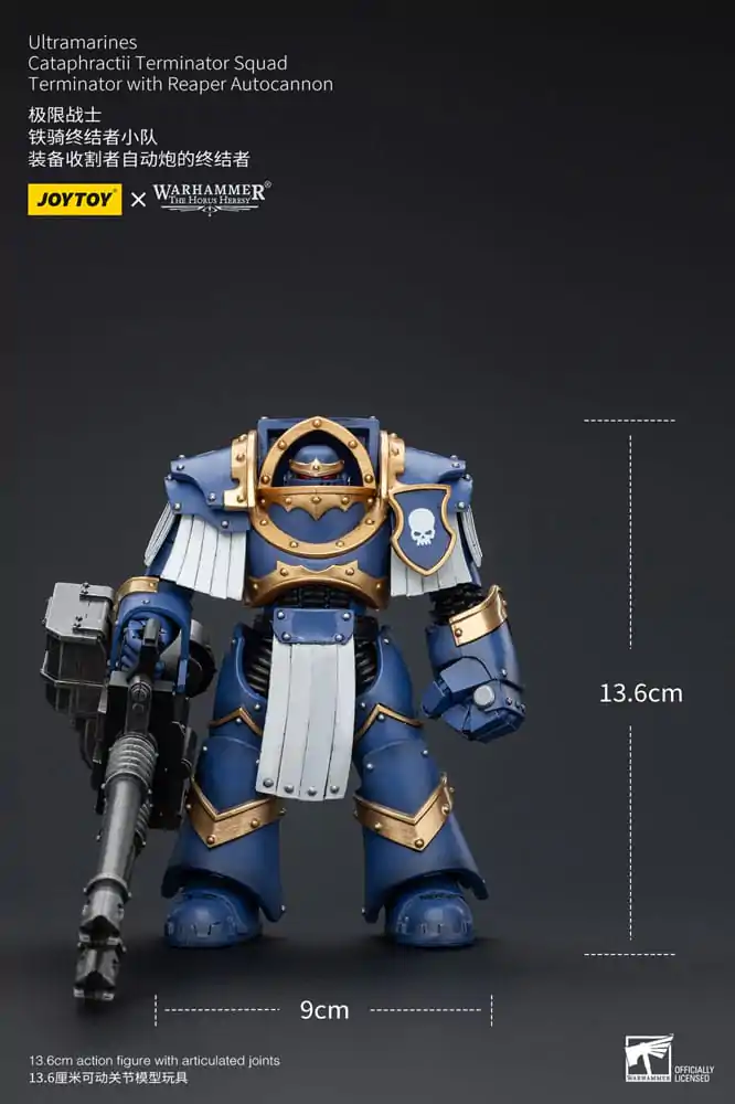 Warhammer The Horus Heresy Akční figurka 1/18 Ultramarines Cataphractii Terminator Squad Terminátor s Reaper Autocannon 14 cm fotografii produktu