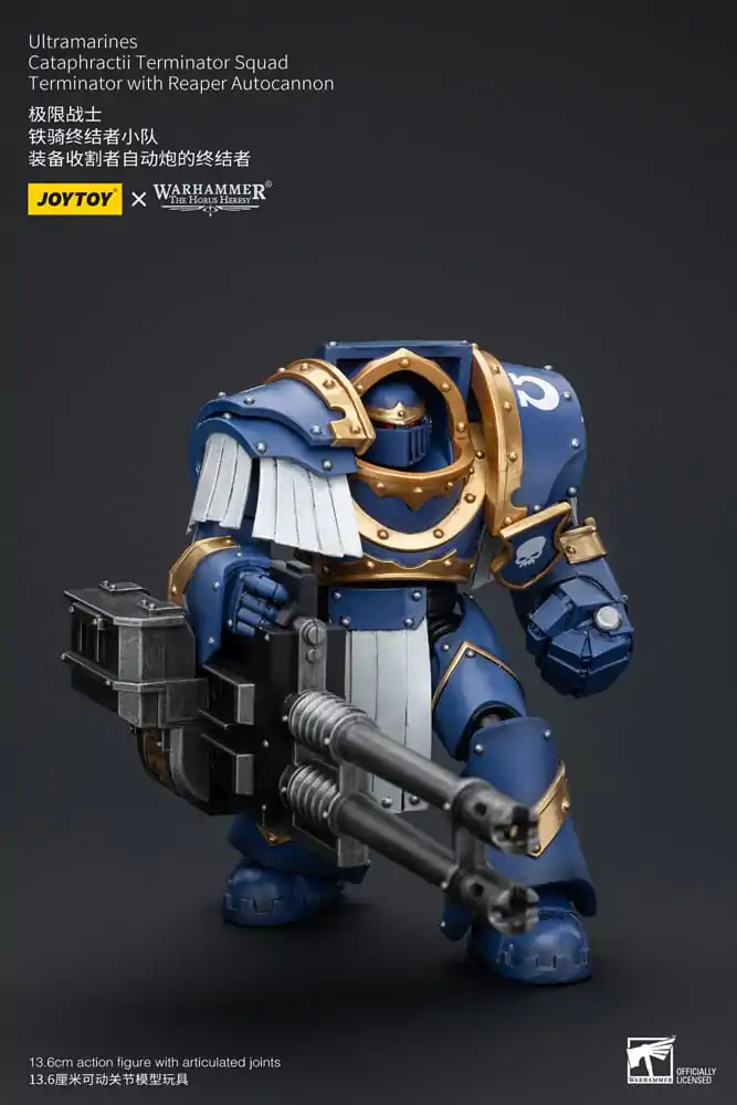 Warhammer The Horus Heresy Akční figurka 1/18 Ultramarines Cataphractii Terminator Squad Terminátor s Reaper Autocannon 14 cm fotografii produktu