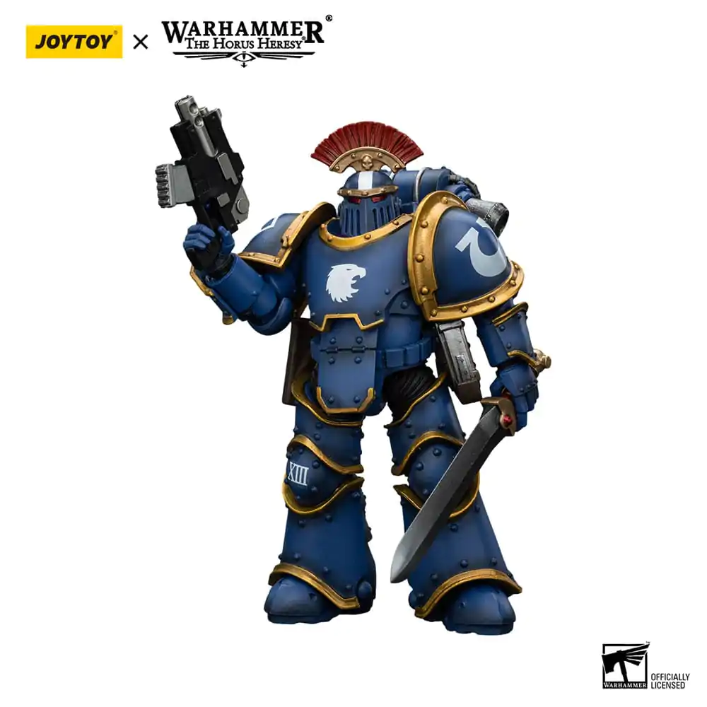 Warhammer The Horus Heresy akční figurka 1/18 Ultramarines Legion MKIII taktický oddíl seržant s energetickým mečem 12 cm fotografii produktu