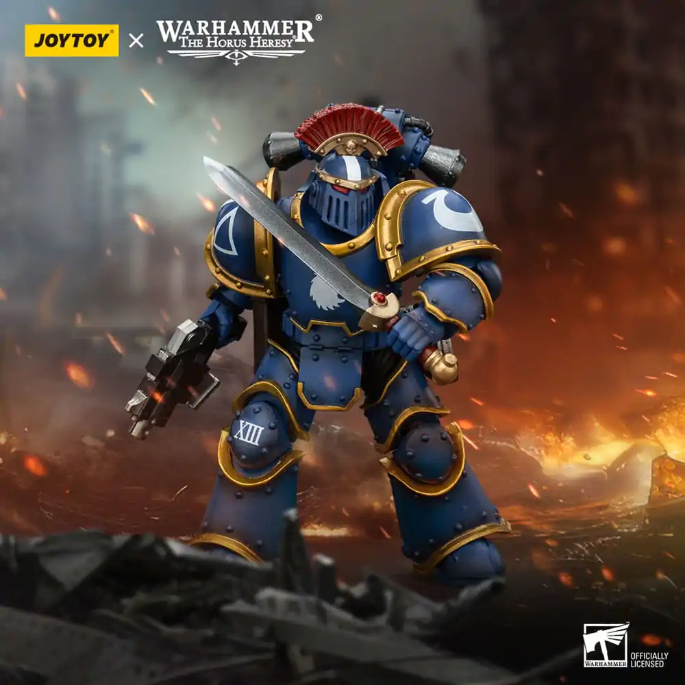 Warhammer The Horus Heresy akční figurka 1/18 Ultramarines Legion MKIII taktický oddíl seržant s energetickým mečem 12 cm fotografii produktu