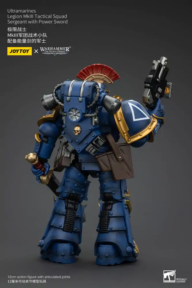 Warhammer The Horus Heresy akční figurka 1/18 Ultramarines Legion MKIII taktický oddíl seržant s energetickým mečem 12 cm fotografii produktu