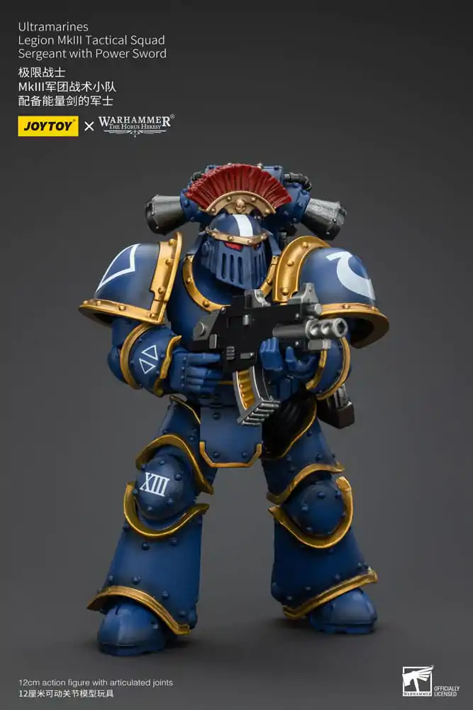 Warhammer The Horus Heresy akční figurka 1/18 Ultramarines Legion MKIII taktický oddíl seržant s energetickým mečem 12 cm fotografii produktu