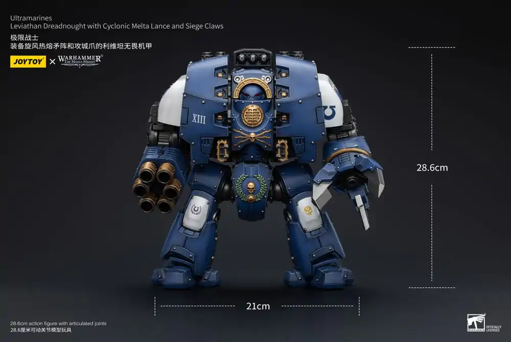 Warhammer The Horus Heresy Akční figurka 1/18 Ultramarines Leviathan Dreadnought s Cyclonic Melta Lance a Obléhacími drápy 29 cm fotografii produktu