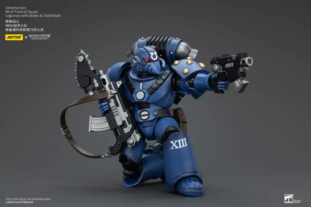 Warhammer The Horus Heresy akční figurka 1/18 Ultramarines MK VI Tactical Squad Legionář s Bolterem a Řetězovou čepelí 12 cm fotografii produktu