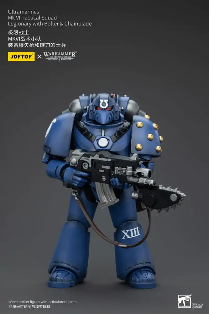 Warhammer The Horus Heresy akční figurka 1/18 Ultramarines MK VI Tactical Squad Legionář s Bolterem a Řetězovou čepelí 12 cm fotografii produktu