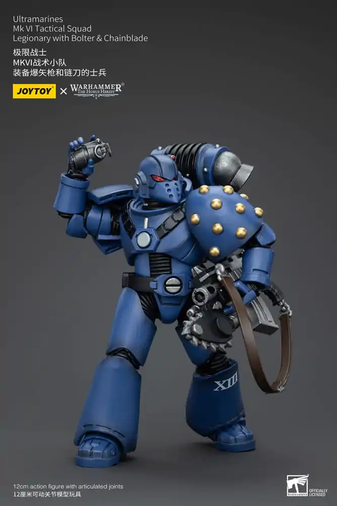 Warhammer The Horus Heresy akční figurka 1/18 Ultramarines MK VI Tactical Squad Legionář s Bolterem a Řetězovou čepelí 12 cm fotografii produktu