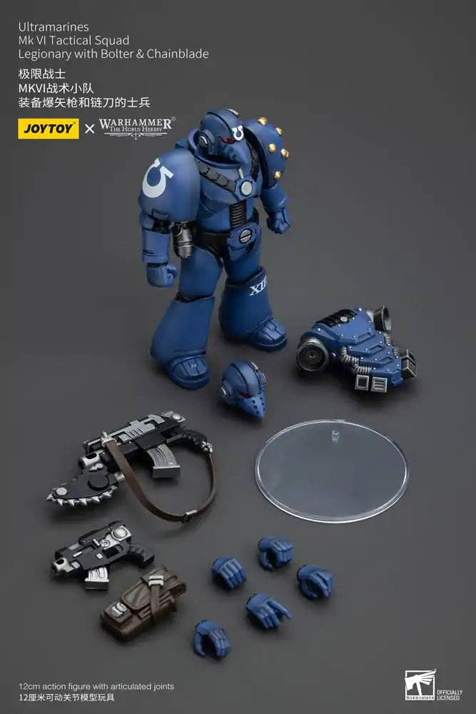 Warhammer The Horus Heresy akční figurka 1/18 Ultramarines MK VI Tactical Squad Legionář s Bolterem a Řetězovou čepelí 12 cm fotografii produktu