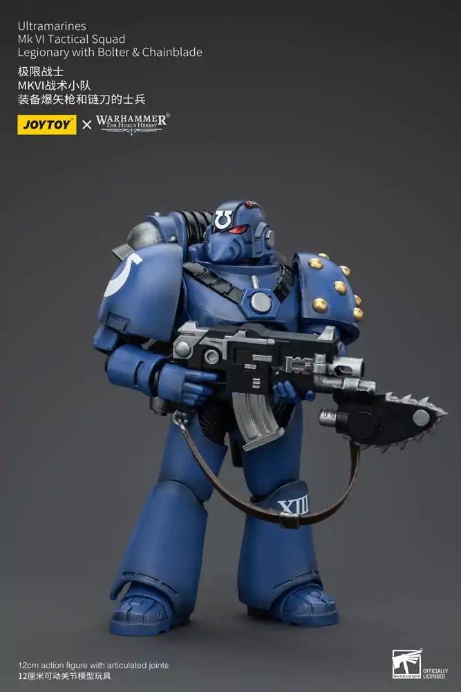 Warhammer The Horus Heresy akční figurka 1/18 Ultramarines MK VI Tactical Squad Legionář s Bolterem a Řetězovou čepelí 12 cm fotografii produktu