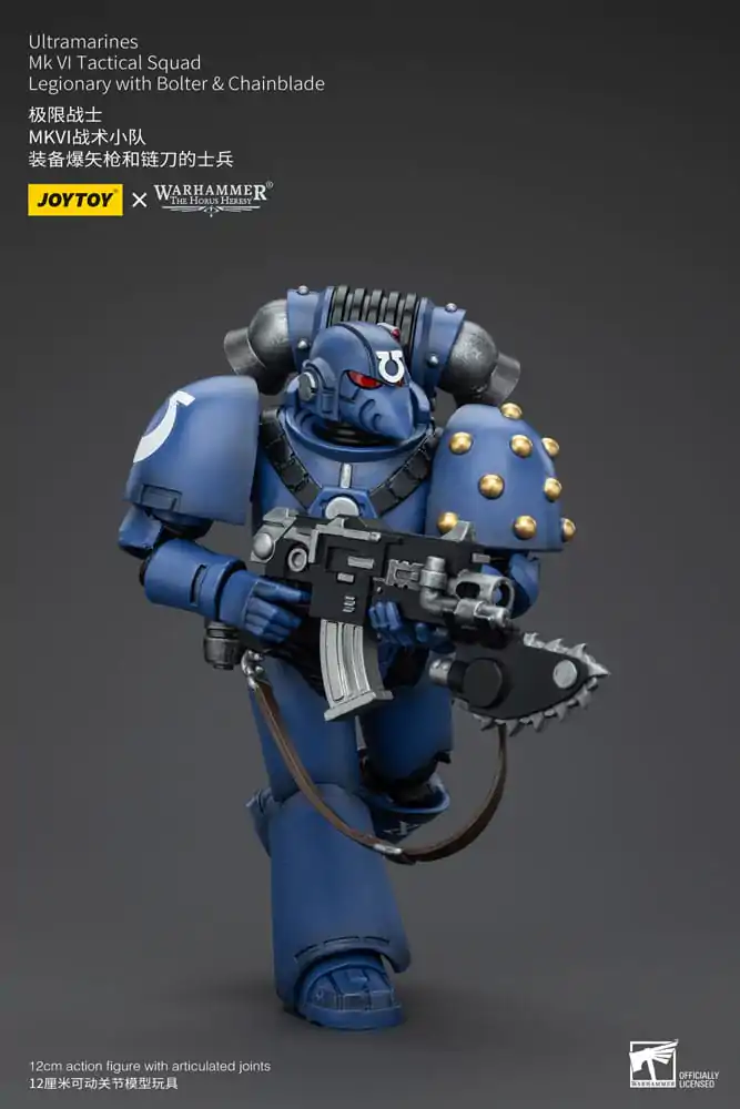 Warhammer The Horus Heresy akční figurka 1/18 Ultramarines MK VI Tactical Squad Legionář s Bolterem a Řetězovou čepelí 12 cm fotografii produktu