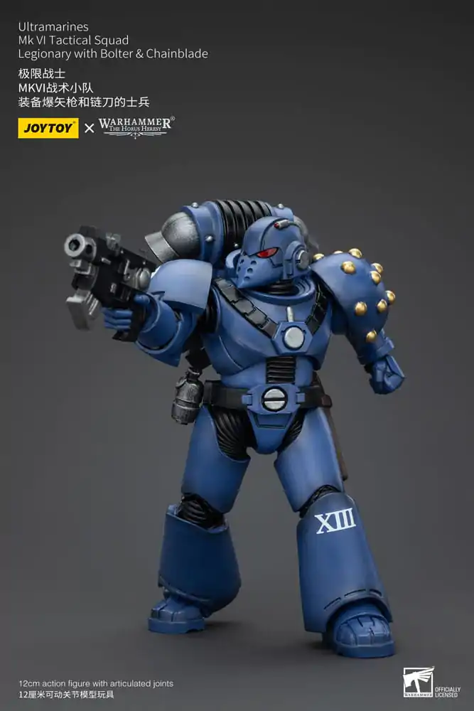 Warhammer The Horus Heresy akční figurka 1/18 Ultramarines MK VI Tactical Squad Legionář s Bolterem a Řetězovou čepelí 12 cm fotografii produktu