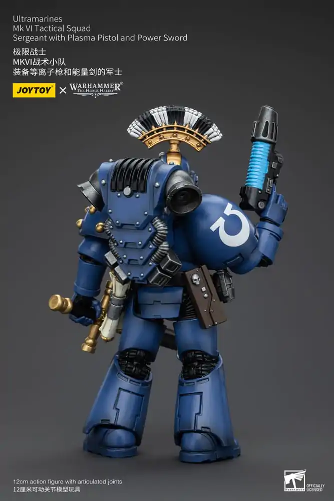 Warhammer The Horus Heresy akční figurka 1/18 Ultramarines MK VI Tactical Squad Sergeant s plazmovou pistolí a silovým mečem 12 cm fotografii produktu