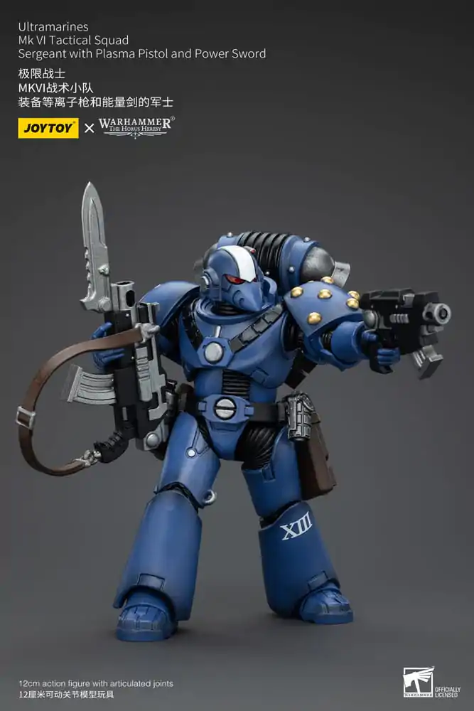 Warhammer The Horus Heresy akční figurka 1/18 Ultramarines MK VI Tactical Squad Sergeant s plazmovou pistolí a silovým mečem 12 cm fotografii produktu