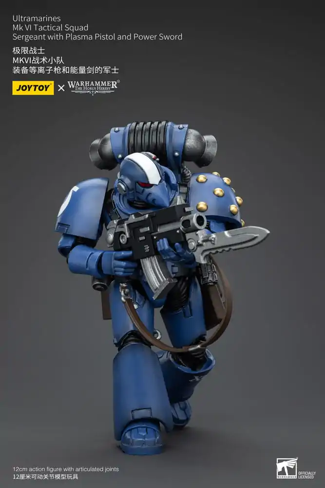 Warhammer The Horus Heresy akční figurka 1/18 Ultramarines MK VI Tactical Squad Sergeant s plazmovou pistolí a silovým mečem 12 cm fotografii produktu