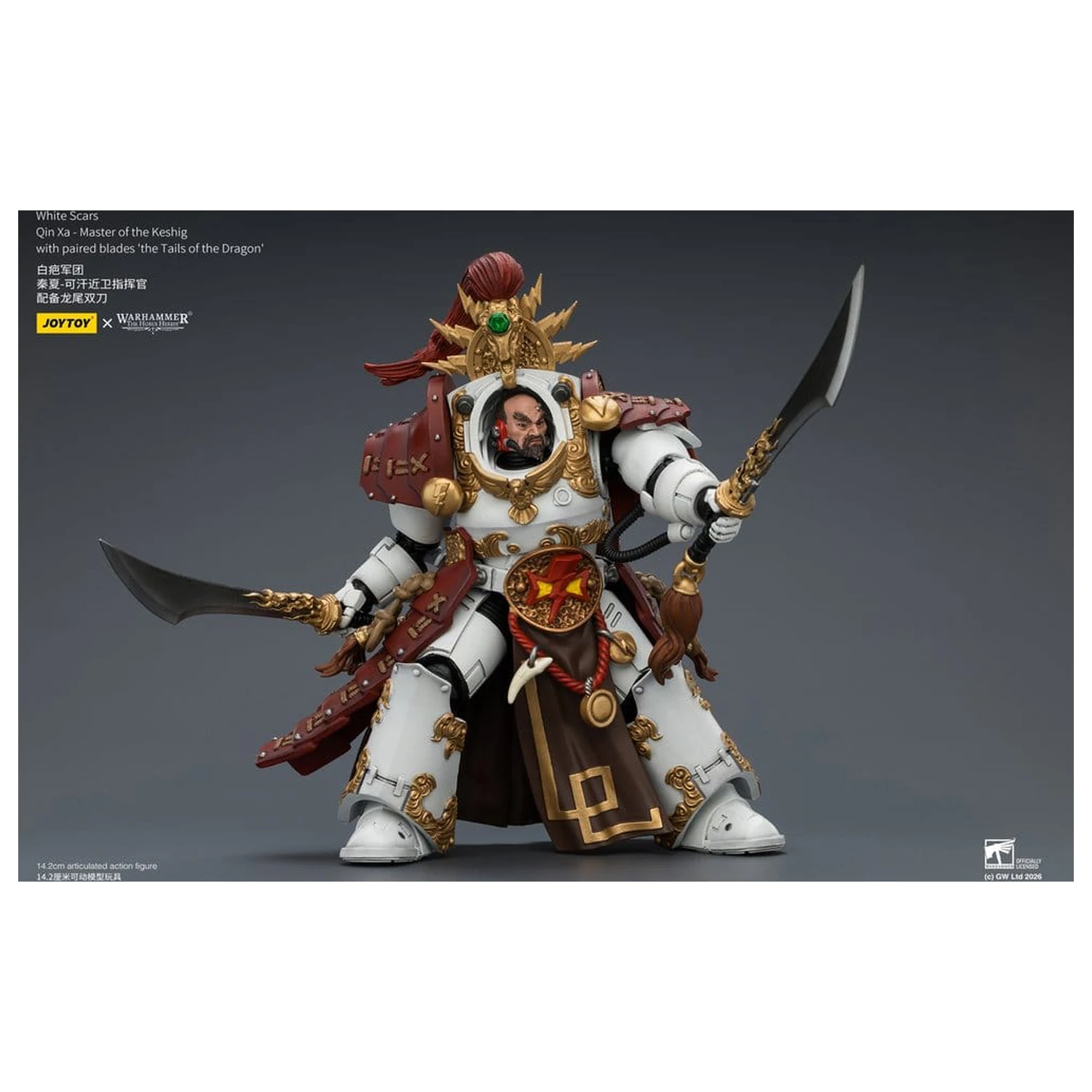 Warhammer The Horus Heresy Akční figurka White Scars Qin Xa - Master of the Keshig 14 cm fotografii produktu