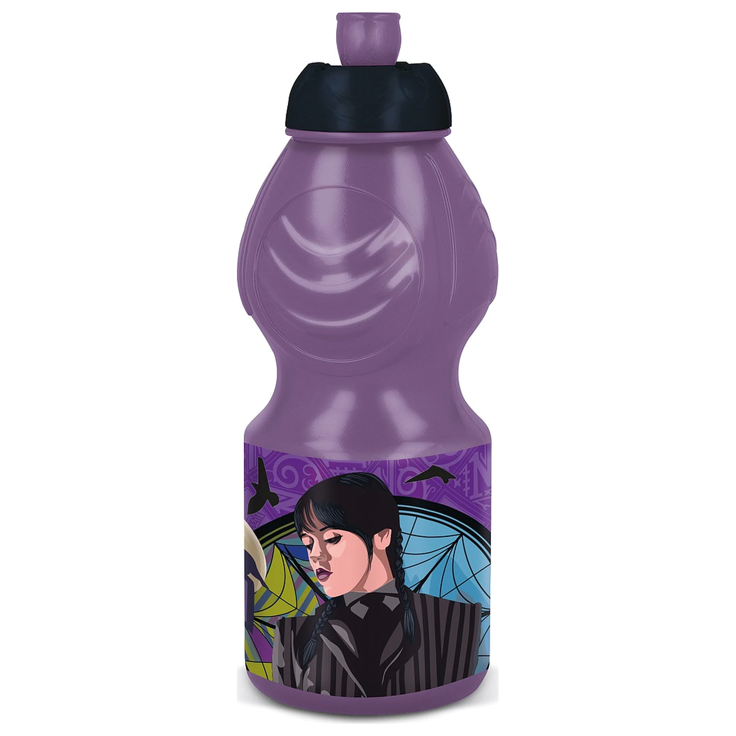 Wednesday Nevermore Academy Plastová sportovní láhev 400 ml fotografii produktu