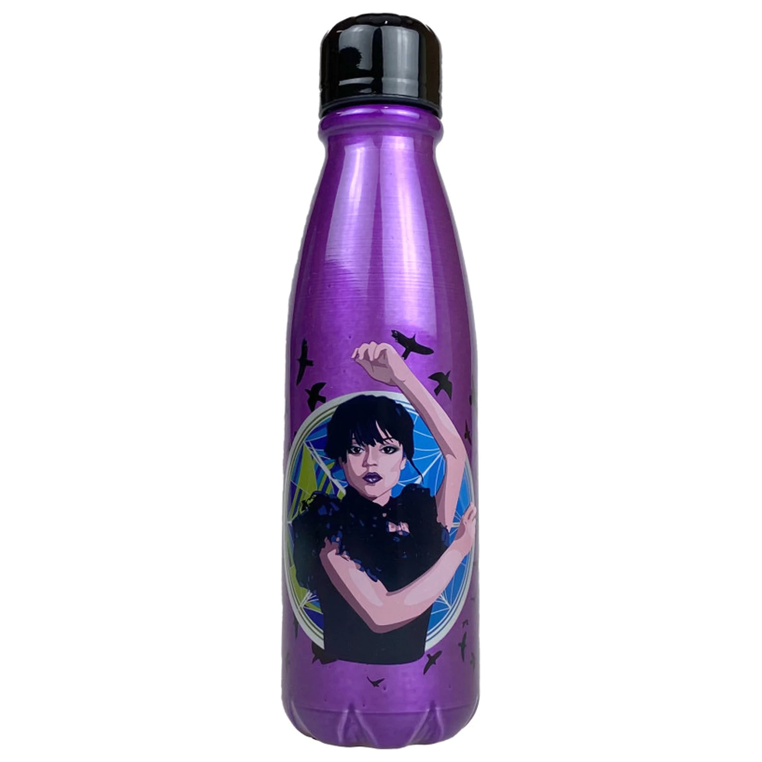 Wednesday Nevermore hliníková láhev na vodu se šroubovacím uzávěrem 600 ml fotografii produktu