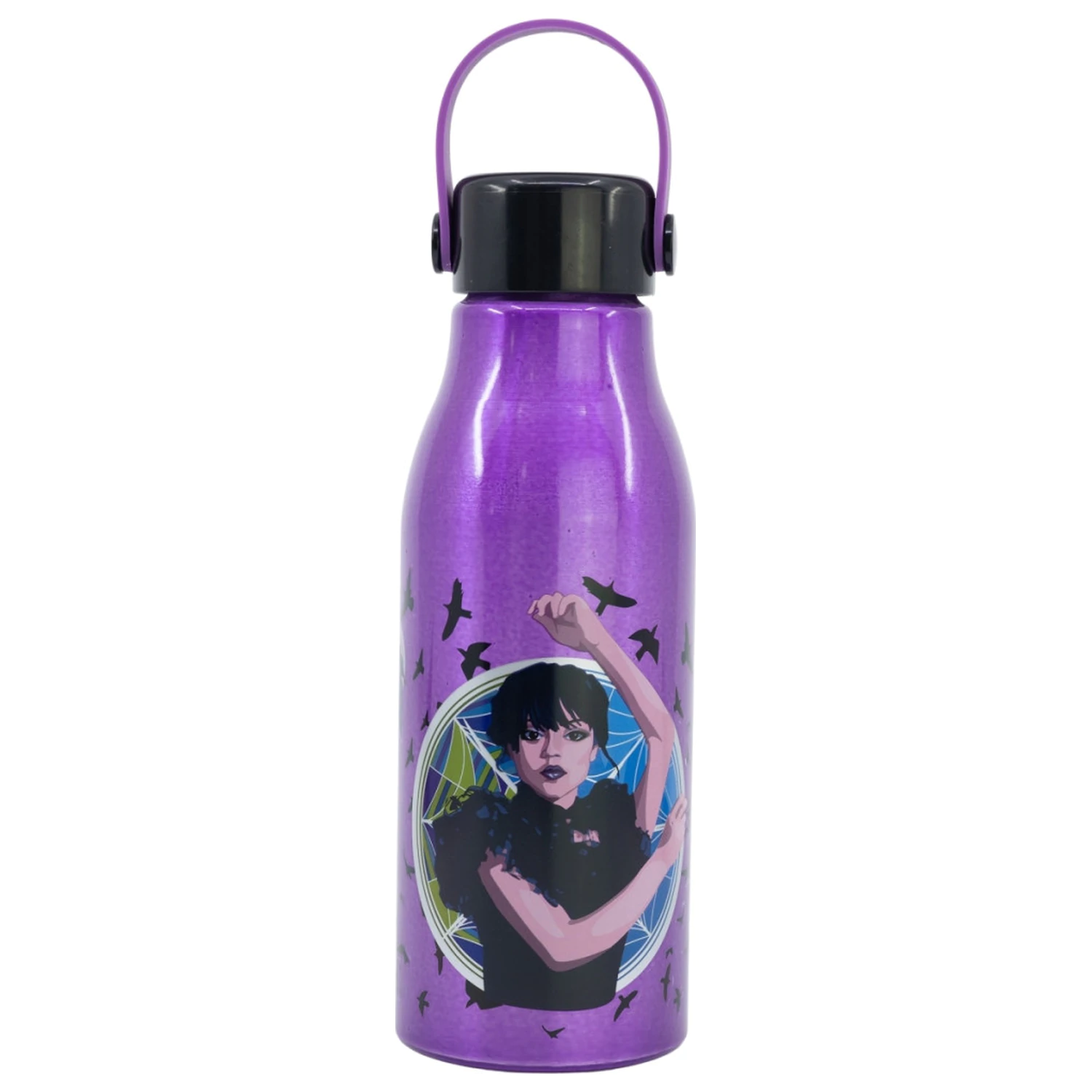 Wednesday Nevermore Flexi hliníková láhev na vodu se šroubovacím uzávěrem a závěsem 760 ml fotografii produktu