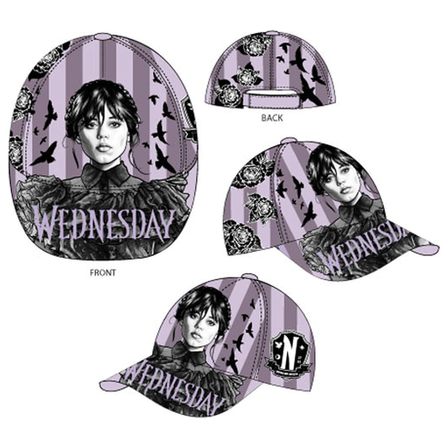 Wednesday Raven Dětská Baseballová Čepice 54 cm fotografii produktu