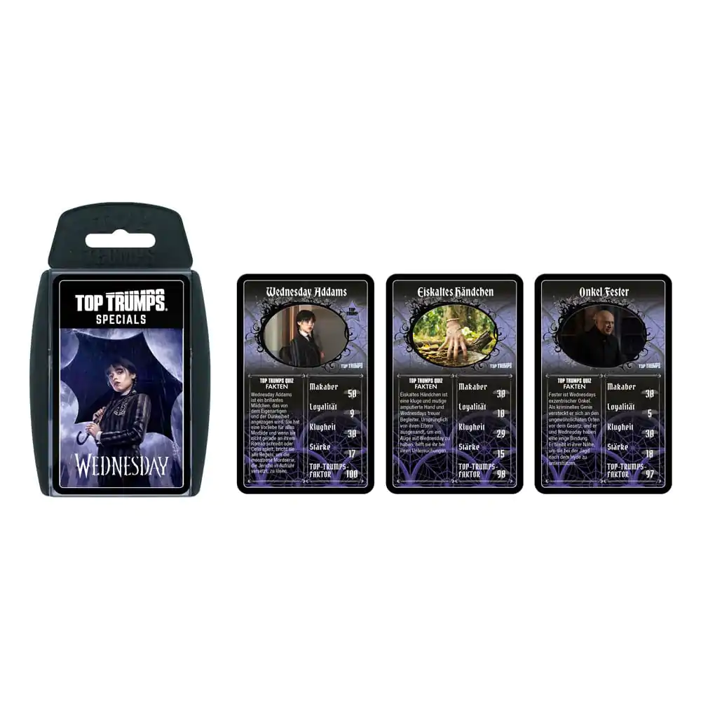 Wednesday Card Game Top Trumps *German Version* - Karetní hra fotografii produktu