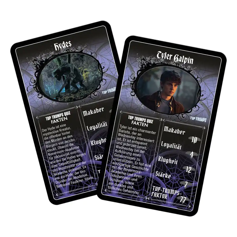 Wednesday Card Game Top Trumps *German Version* - Karetní hra fotografii produktu